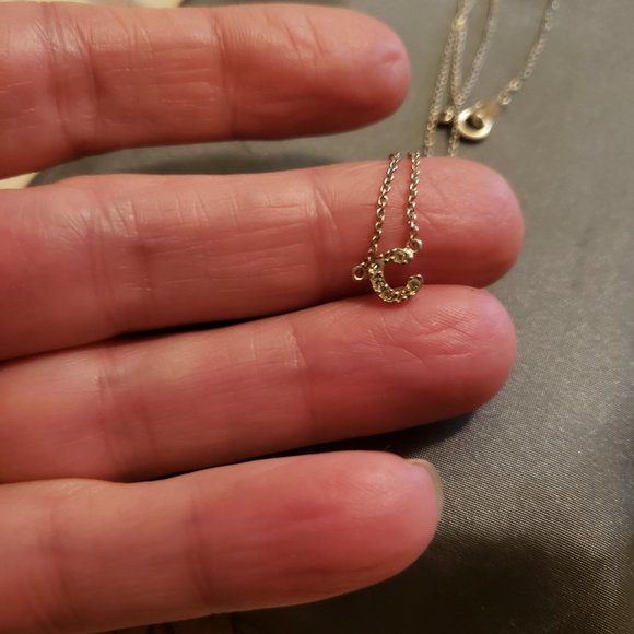 Sterling Initial C Necklace - Picture 3 of 3